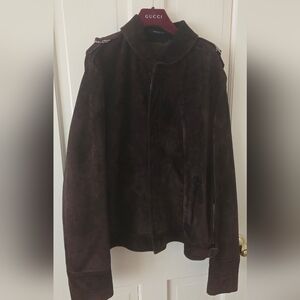 Gucci Burgandy Suede Jacket